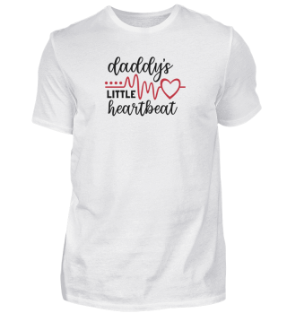 Valentimes Day Daddy's Little Heartbeat Pregnant Valentines Day Gift