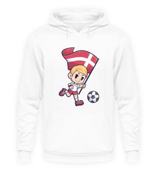 Fußball Dänemark Flagge Junge Kind Sport