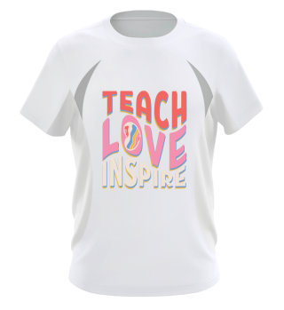 Teach Love Inspire Teacher Retro Groovy Teacher