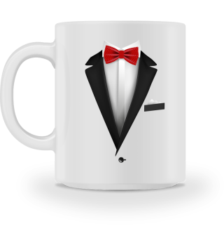 Tuxedo design with Red Bowtie For Weddings And Special Occasions