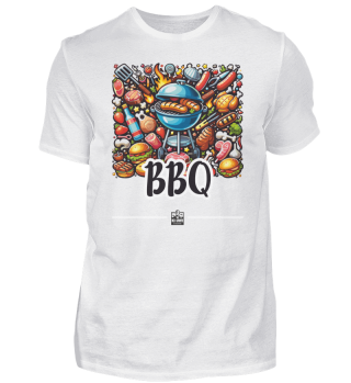 T-Shirt blau - BBQ