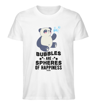 Panda-like soap bubble fun children