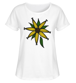 Damen Rollup-Shirt Flower 