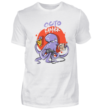 Lustiges Gamer Octopus Mit Controller