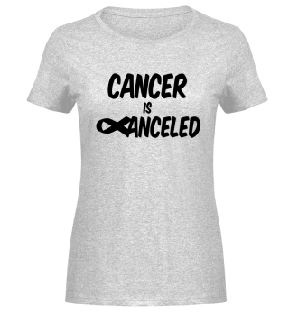 Cancer is Canceled black Ribbon Shirt