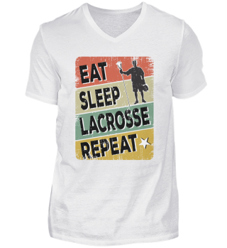 Eat Sleep Lacrosse Repeat Sport Vintage giftidea