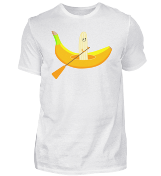 Lustige Banane als Paddler
