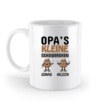 Opas kleine Scheißerchen Wunschname - Kaffeetasse / Geschenk / Familie