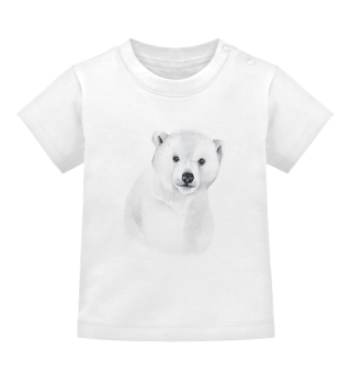 Baby Polar Bear Watercolor Animal