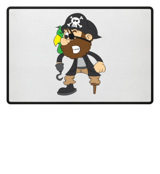 Pirate captain with parrot & eye patch