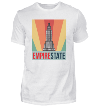 Empire State Building Retro NY Skyline New York
