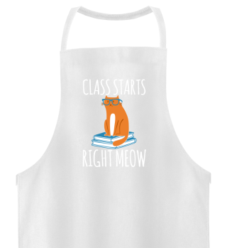 Class Starts Right Meow Funny Cat Books