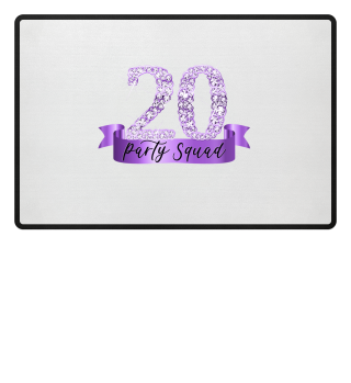 20th Birthday Party Squad Purple Diamond Themed Matching Birthday Apparel