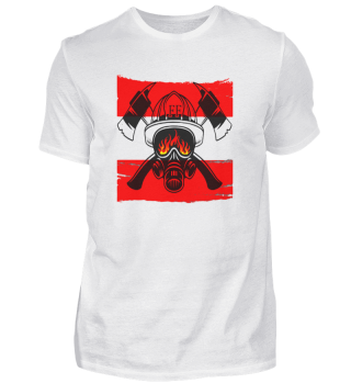 T-Shirt Firefighter skull Österreich 