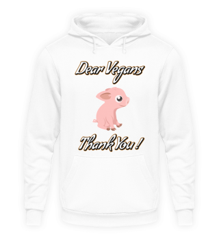 (0240) Dear Vegans Thank You cute pig