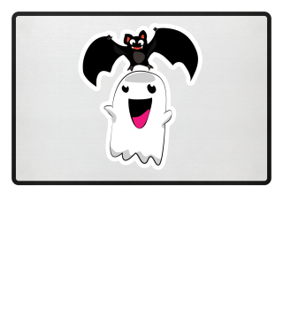 Cute Ghost and Bat Halloween Fun Present