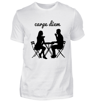 carpe diem im Cafe T-Shirt