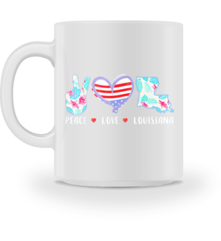 Peace love Louisiana flag