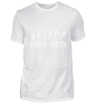 evolution papa vater vatertag t-shirt