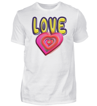 Love T-Shirt mit Herz für Damen und Herren