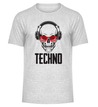 Techno Skull Rave Trance Electro Party