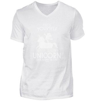 Be yourself unicorn girl saying