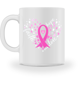 Faith Hope Love Breast Cancer Pink Ribbon