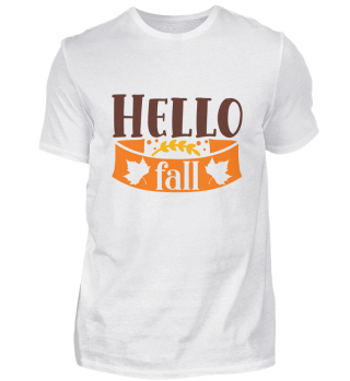 Hello Fall Cute Girly Autumn Typography Quote