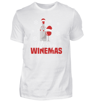 Merry Winemas Weihnachten Wein Trinker