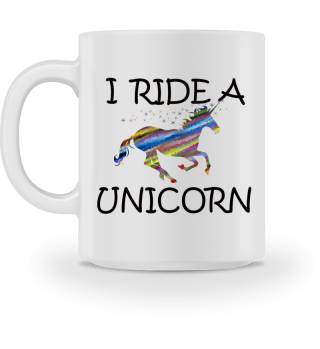 I ride a Unicorn Einhorn Shirt geschenk