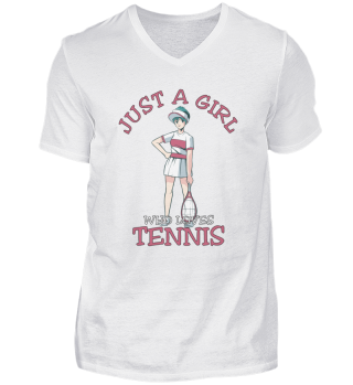 Girl loves tennis