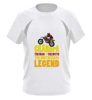 Grandpa The Man The Myth The Motocross Legend Gift for Dads graphic