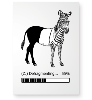 Defragmentiertes Zebra