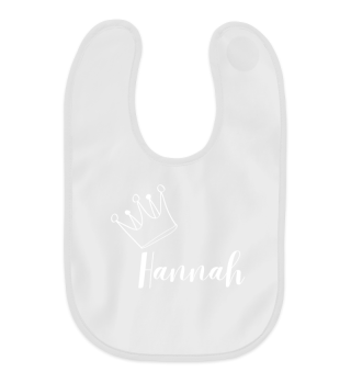 Niedliches Lätzchen - personalisiert Name Hannah