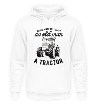 Alten Mann Traktor Landwirt