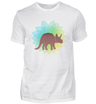 T-shirt Dinosaurier vor Sternenspirale Dino Shirt