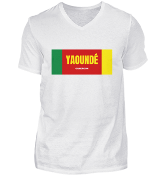 Yaoundé City in Cameroon Flag
