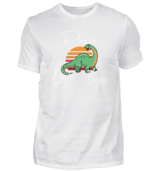 Peace Love Vegan Brontosaurus