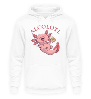 Axolotl Alcolotl lustiges Biertrinker Design 