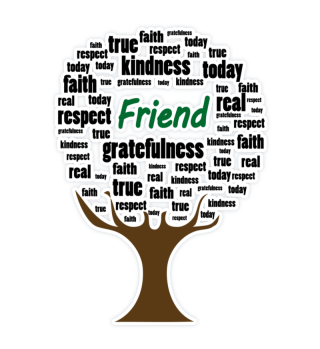 Friendship Tree Wordcloud