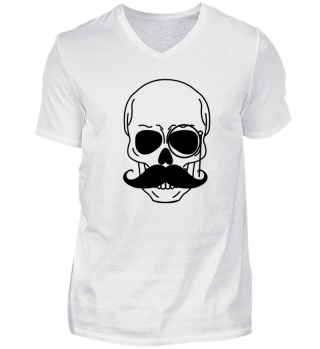 Skull with moustache and monocle gift