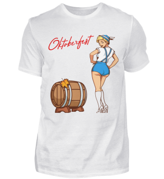 Oktoberfest 2019 Frau mit Dirndl T Shirt