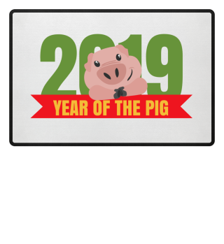 2019 Year of the Pig Glücksschwein 