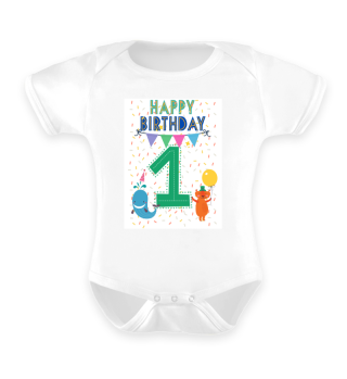 Baby Body – Geburtstags T Shirt 1 Junge