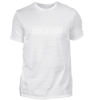Funny Description T-Shirt Consultant Edi