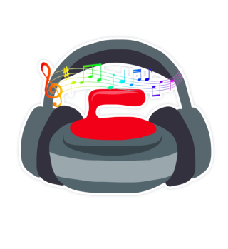Curling and Music Sticker