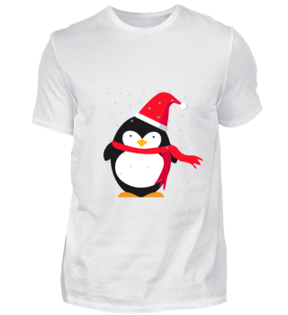 Pinguin Süß Winter Schnee Mütze Kalt 