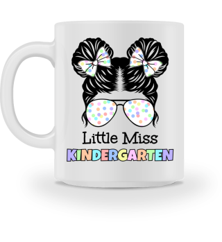 Little Miss Kindergarten Messy Bun Girl