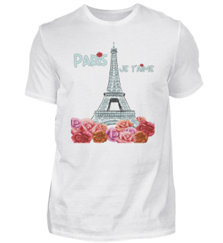 Ich liebe Paris-Blumen-Eiffelturm-Rosen-Franzosen-Frankreich-Rosen