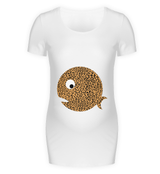 Cute Leopard Print Fish Funny Graphic For Women, Teens & Girls
